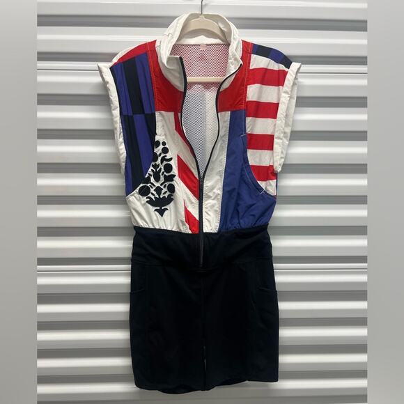 🆕Free People Movement Patriotic Race To The Top One Piece Romper SZ M NWOT - Picture 2 of 11